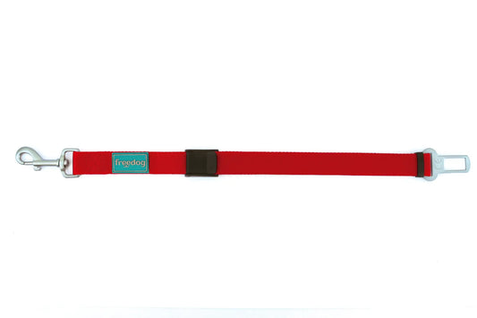 Freedog Ceinture de sécurité pour voiture rouge, 25 mm, 36/56 cm