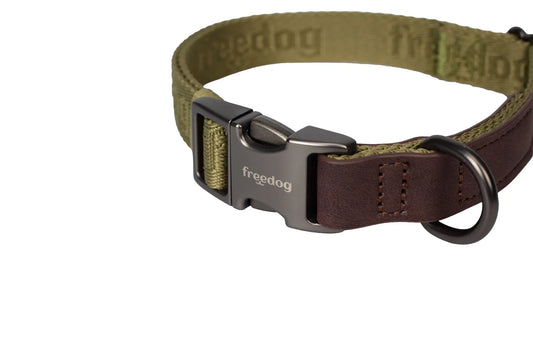 Freedog Collier Linum Green Forest Recyclé, 20 mm, 35/52 cm