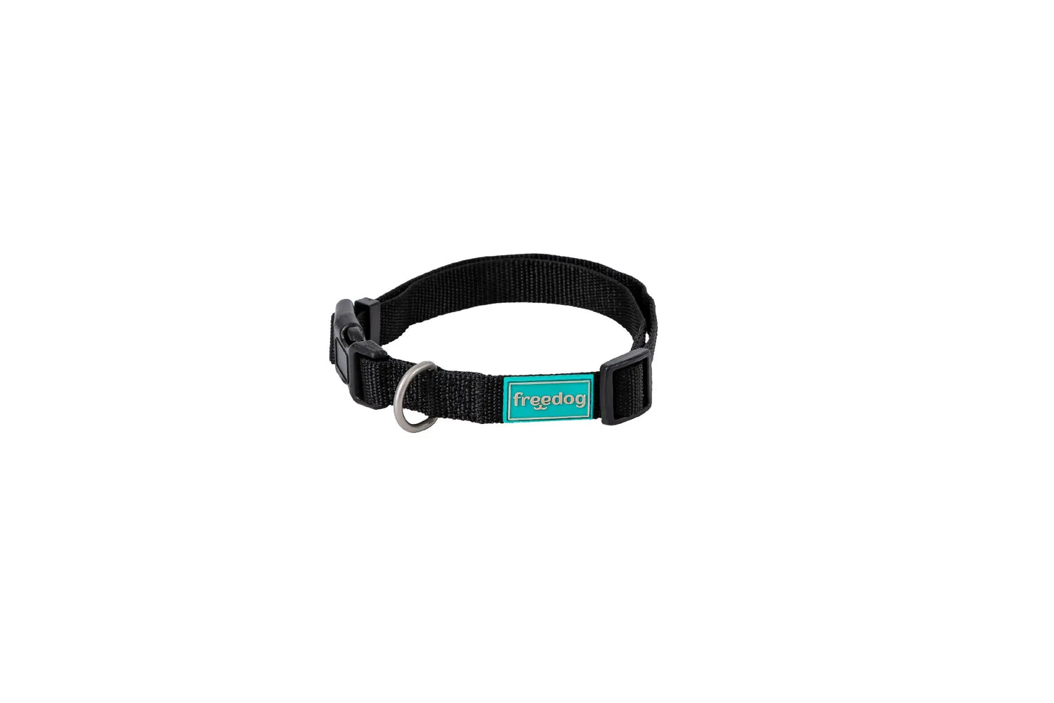 Collier Freedog en nylon Basic noir, 10 mm, 20/35 cm