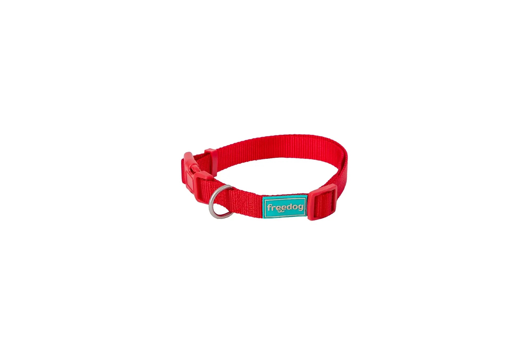 Collier Freedog en nylon Basic rouge, 10 mm, 20/35 cm