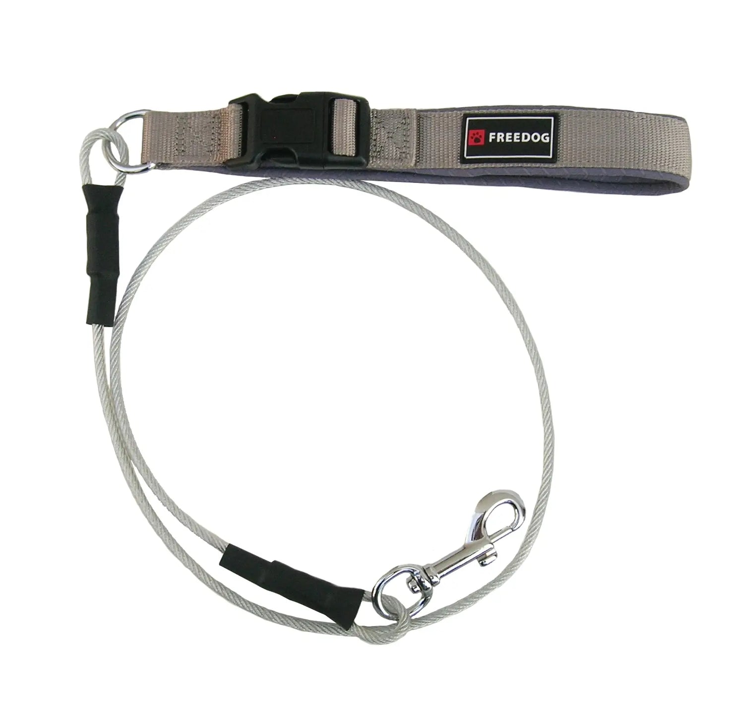 Freedog : laisse métallique anti-morsure, 6 mm, 120 cm