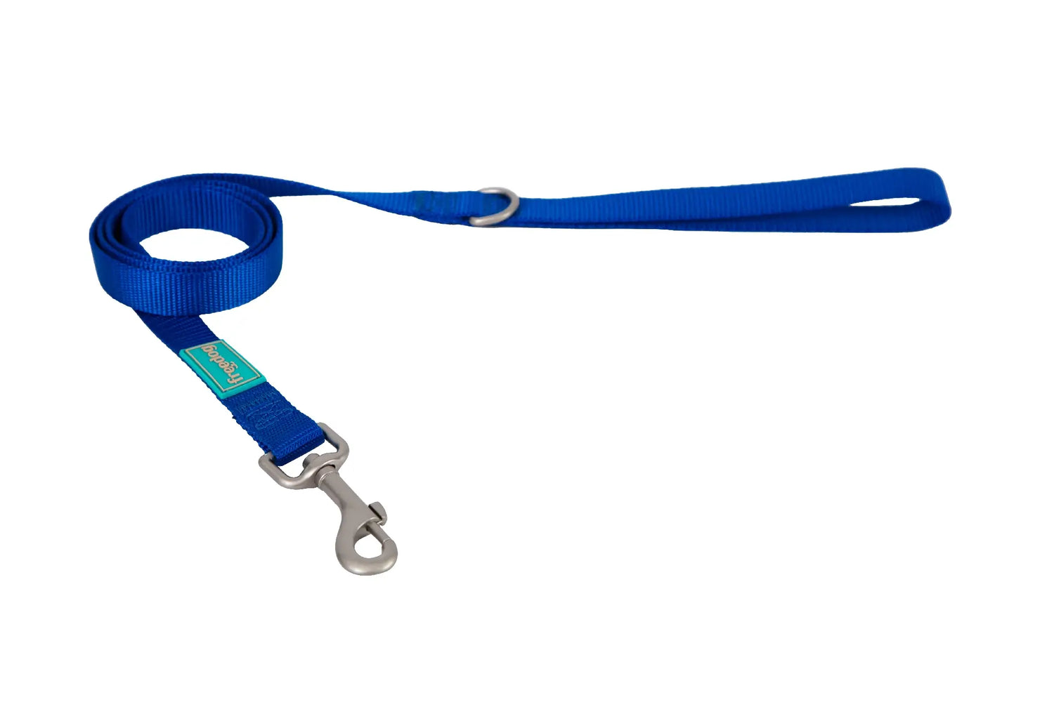 Laisse Freedog en nylon Basic bleue, 25 mm, 120 cm