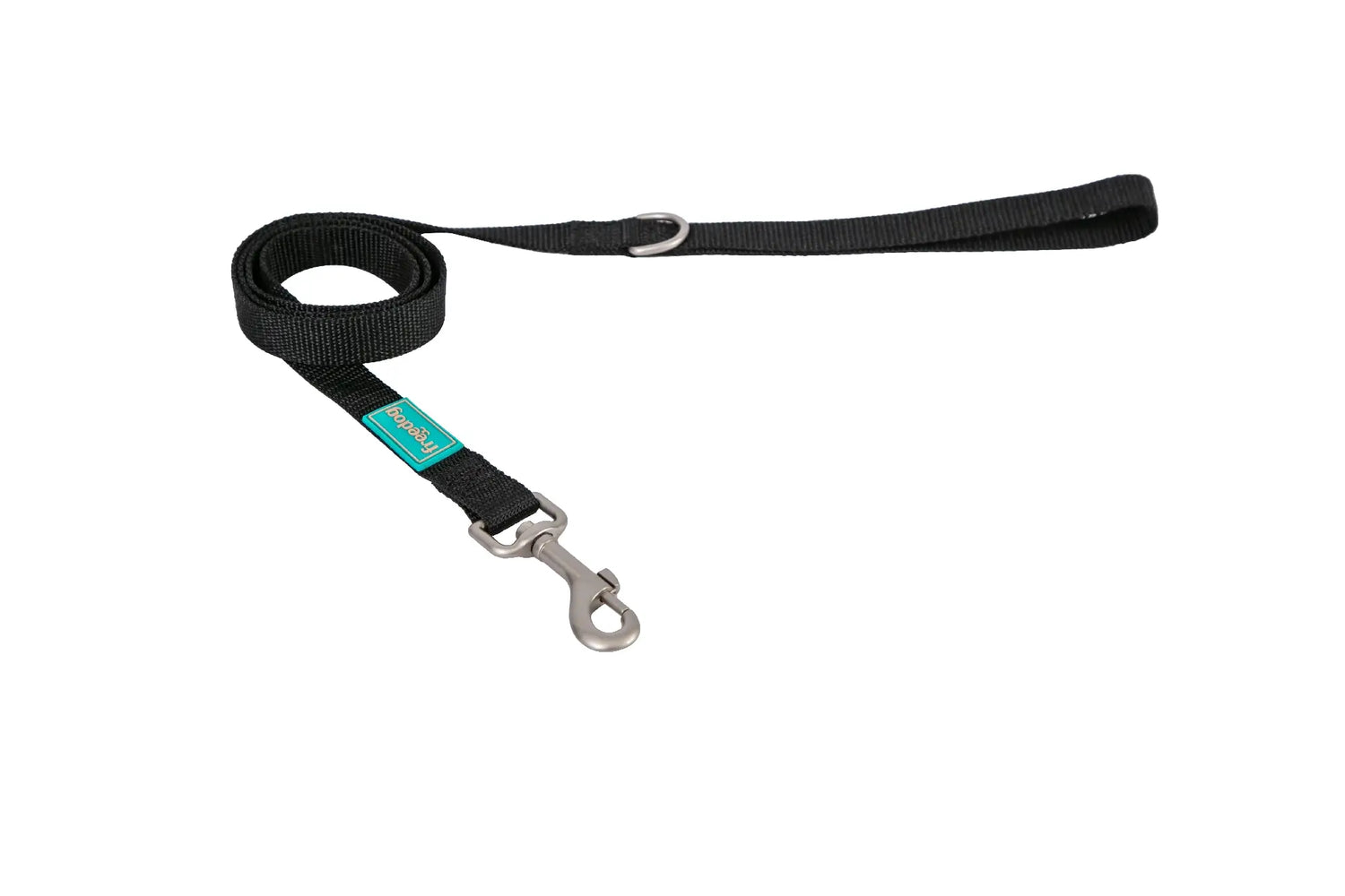 Laisse Freedog en nylon Basic noire, 25 mm, 120 cm