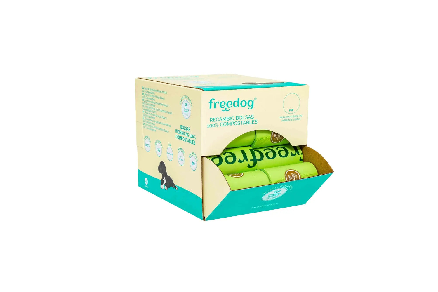 Freedog Présentoir pour sacs biodégradables, 40 rouleaux