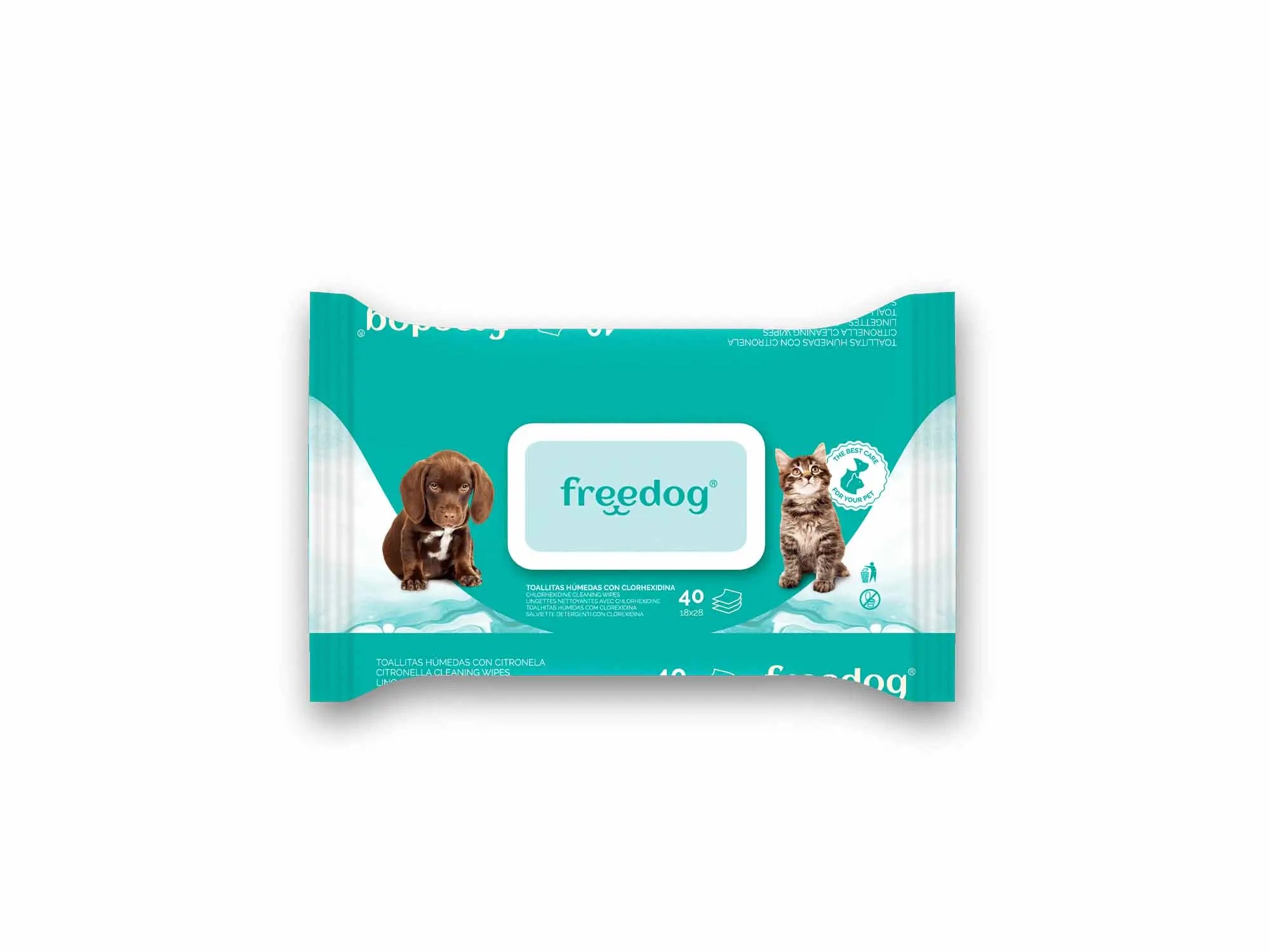 Freedog Chlorhexidine Wipes Large 40Pcs