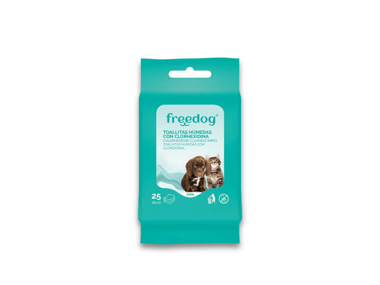 Freedog Lingettes de poche à la chlorhexidine 25 paquets
