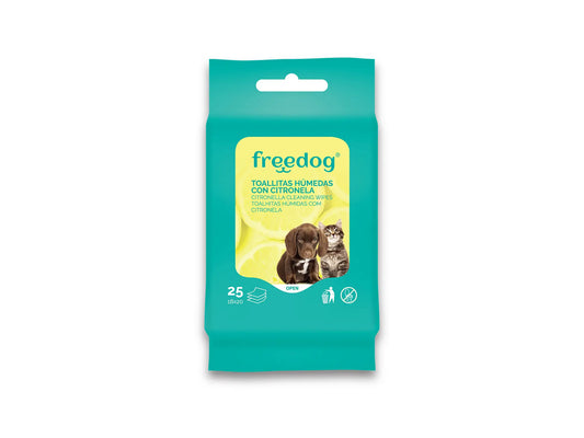 Freedog Citronella Pocket Wet Wipes 25 Ud 18X20Cm