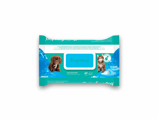 Freedog Lingettes humides pour les yeux 40 pcs 28 X 18Cm Gde