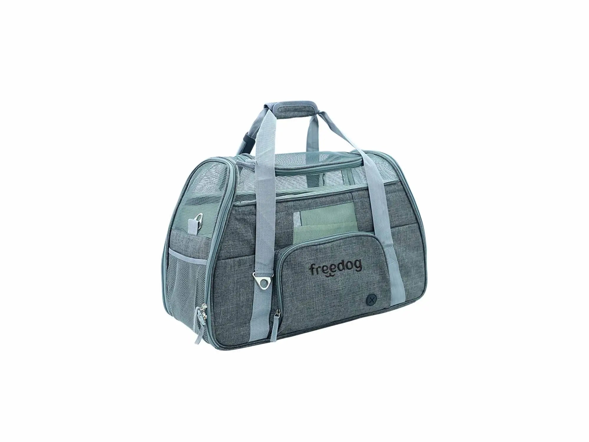 Cage de transport Freedog Crossworld grise, 51 x 23 x 35 cm