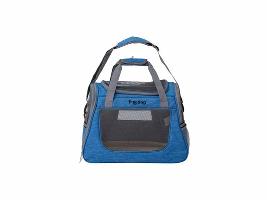 Cage de transport Freedog Lax bleue, 45 x 25 x 35 cm
