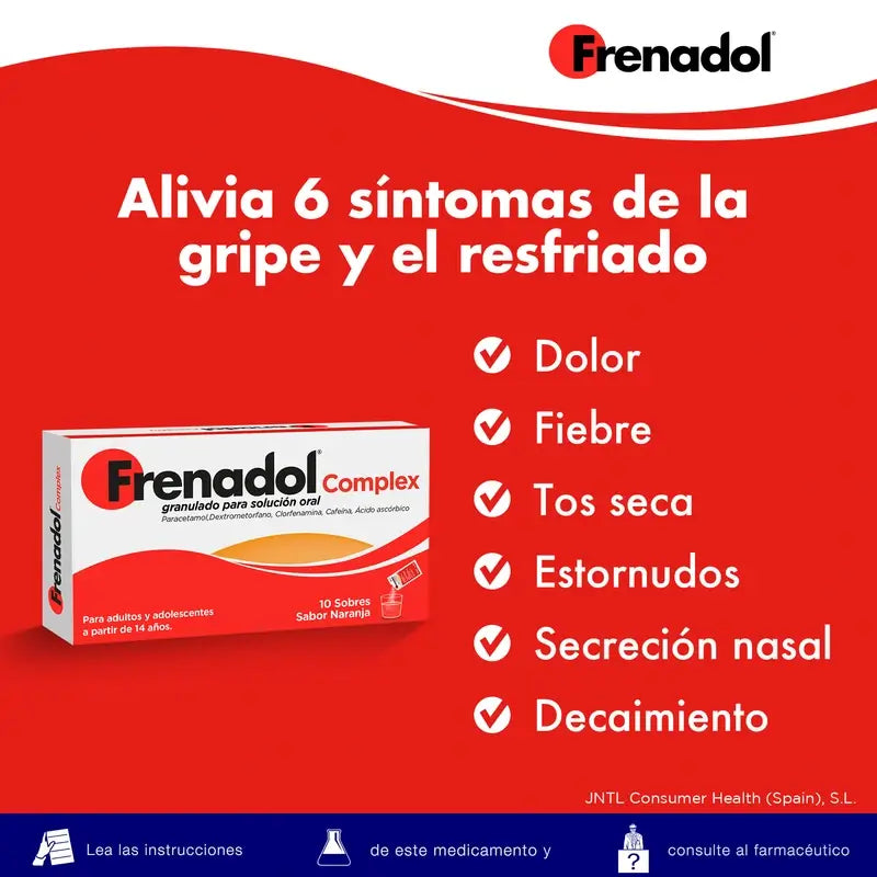 FRENADOL® Complexe anti-grippe, Voie orale, 10 Sachets