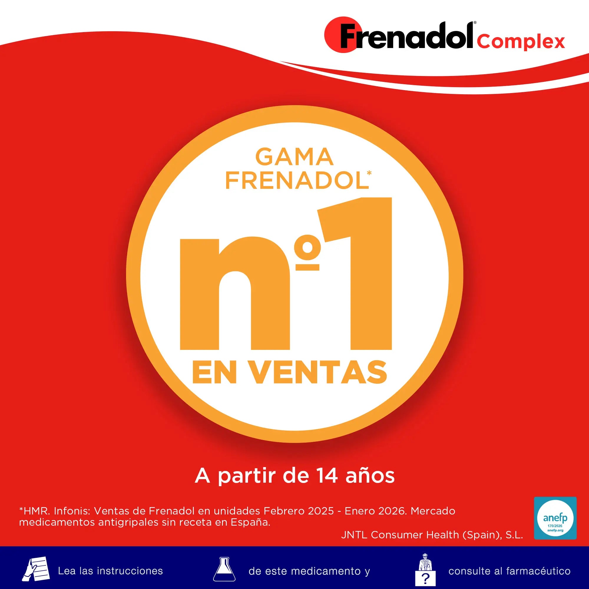 FRENADOL® Complexe anti-grippe, Voie orale, 10 Sachets