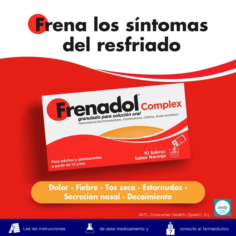 FRENADOL® Complexe anti-grippe, Voie orale, 10 Sachets