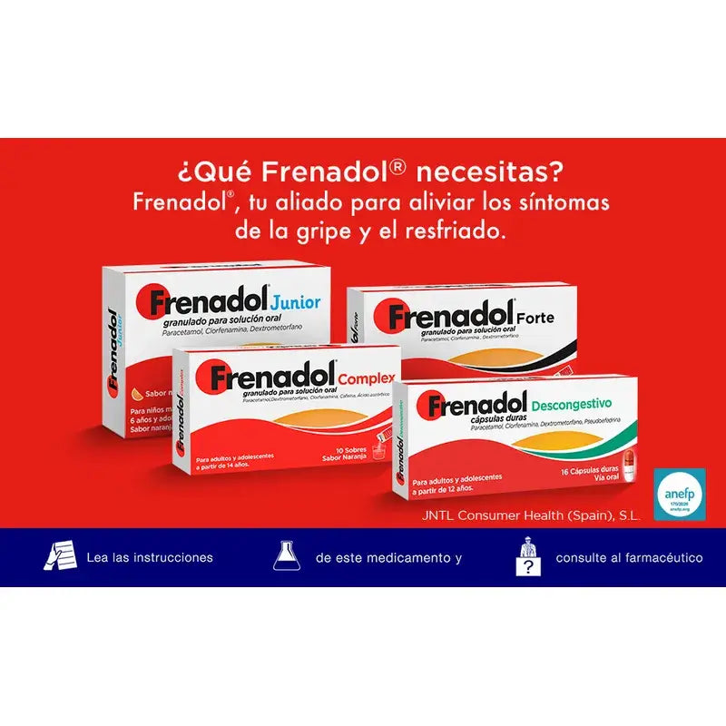 FRENADOL® Complexe anti-grippe, Voie orale, 10 Sachets