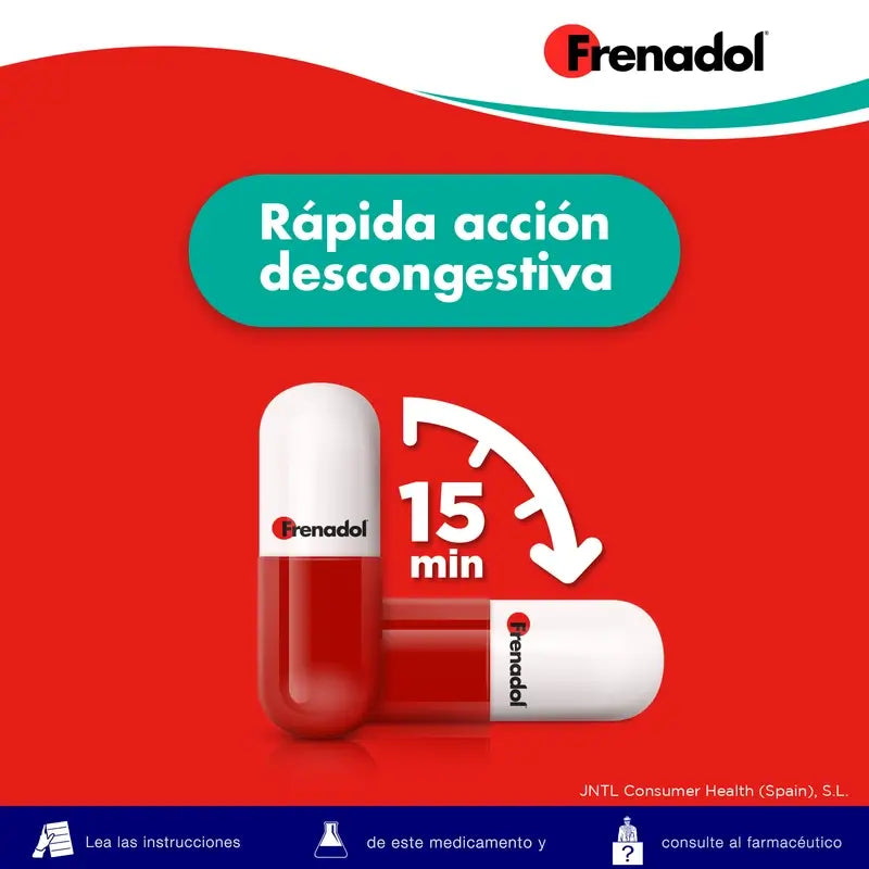 FRENADOL® Décongestionnant de la grippe, Voie orale, 16 gélules
