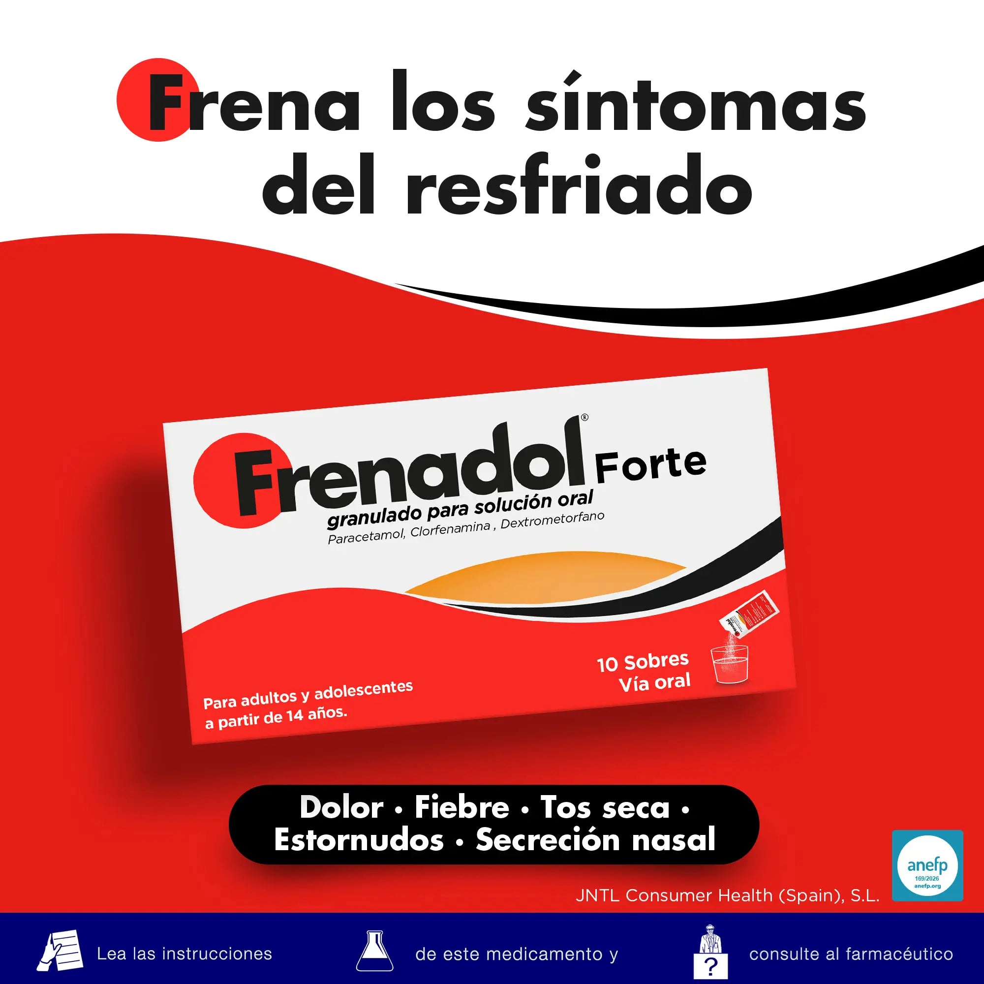 FRENADOL® Forte Anti-grippe, Voie orale, 10 sachets