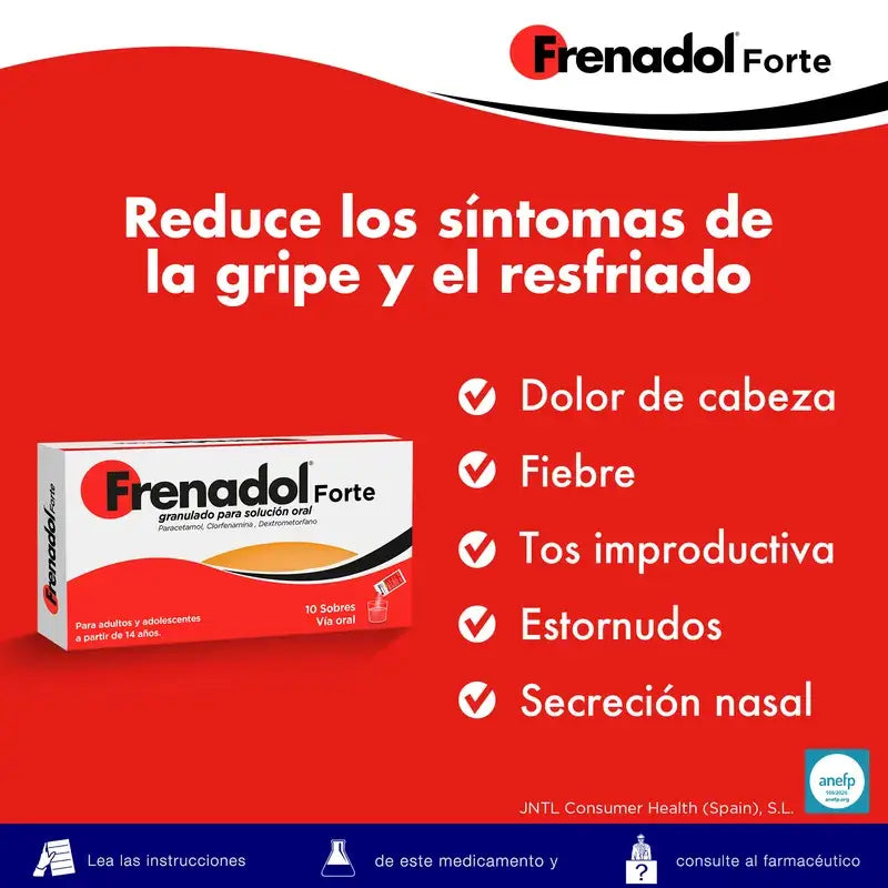 FRENADOL® Forte Anti-grippe, Voie orale, 10 sachets