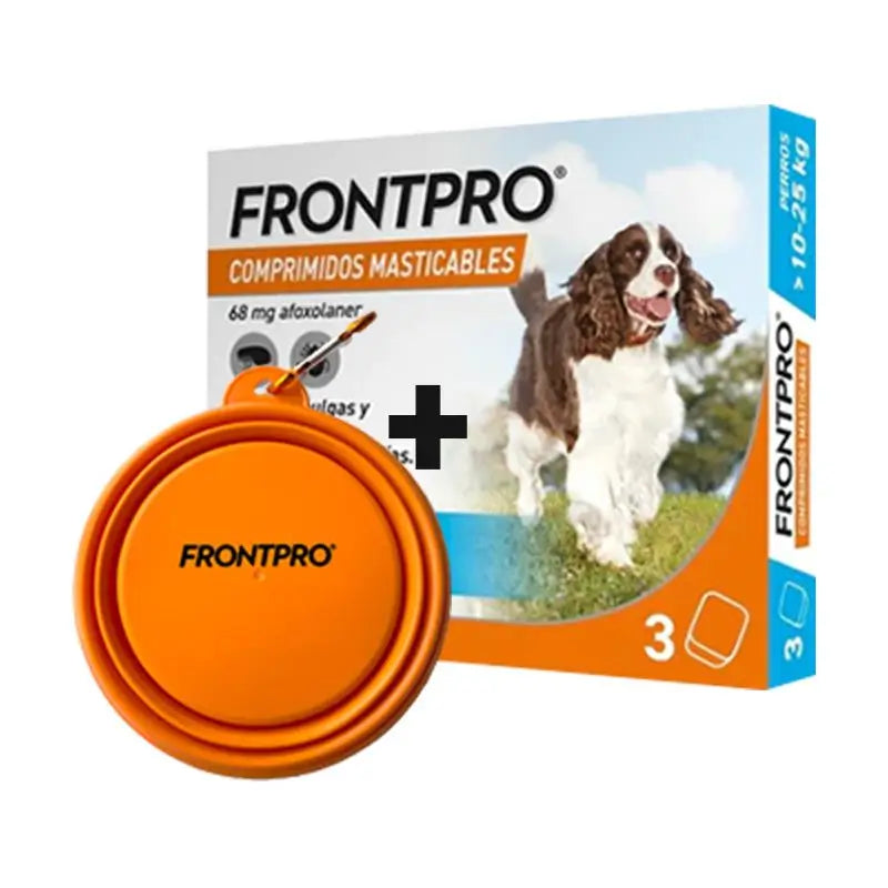 Frontpro Vermifuge pour Chiens 10-25 Kg (L), 3 Comprimés à Croquer