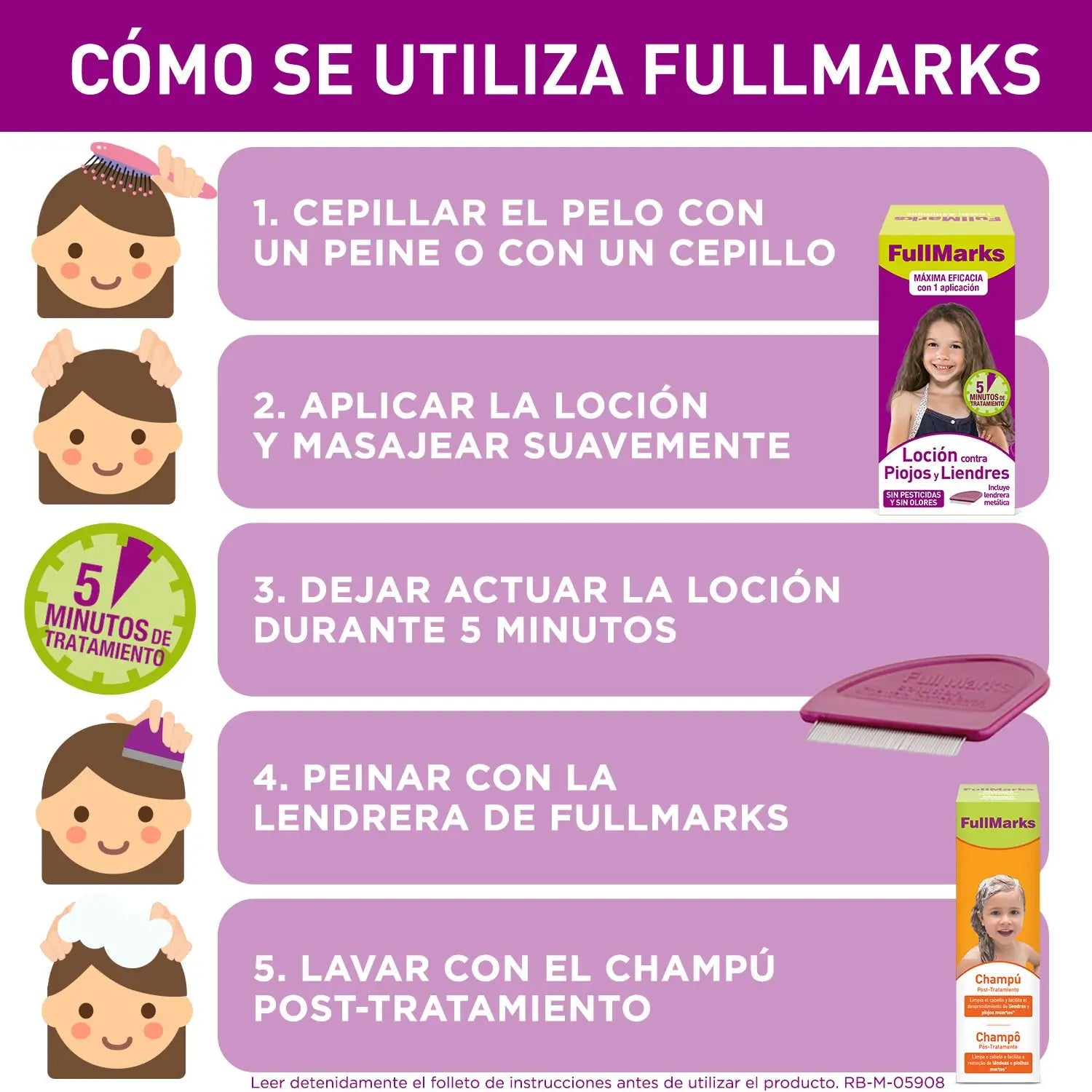 Shampooing et lotion anti-poux et lentes Fullmarks