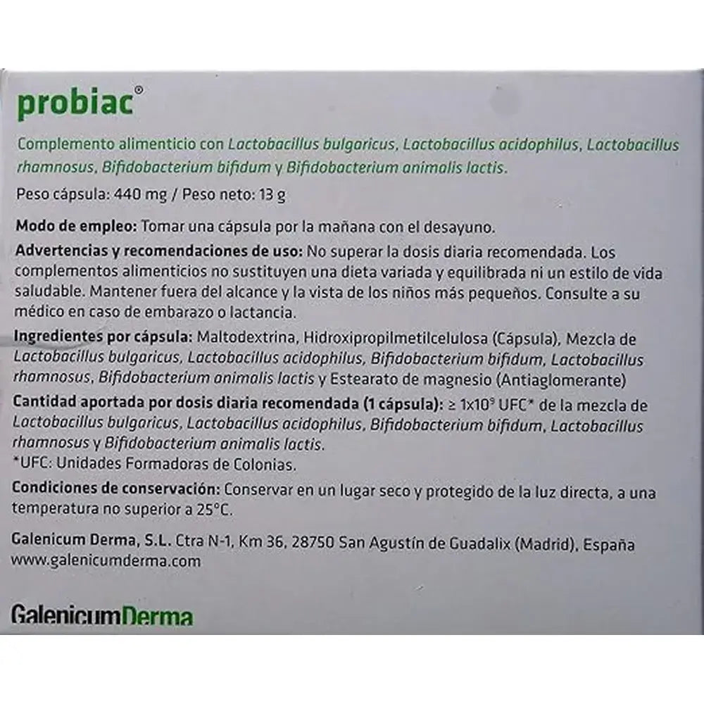 Galenicum Pack Probiac Acne, 2 x 30 gélules