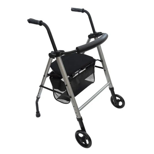 Garcia 1880 Déambulateur en aluminium avec roues avant et siège réglable