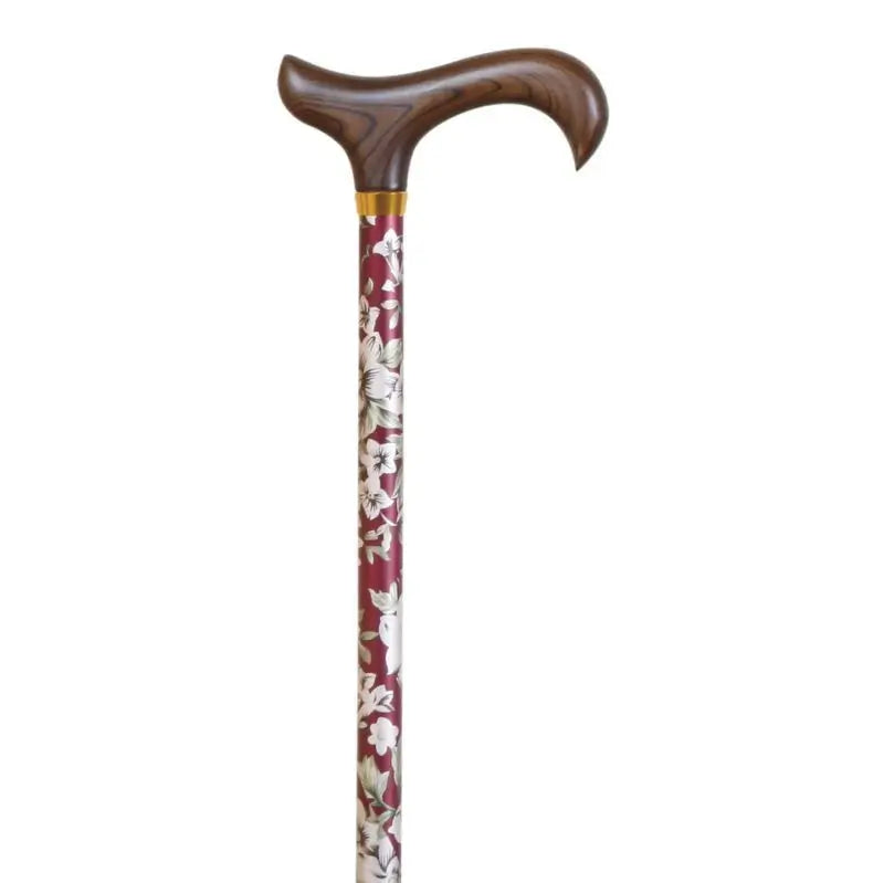 Garcia 1880 Extendable Aluminium Flower Stamped Crutch, Red