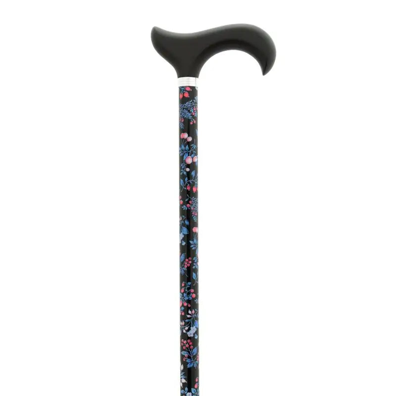 García 1880 Muletilla Extensible Black Flowers Black Wooden Fist Black Black