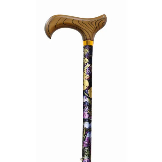 García 1880 Béquille extensible, papillons, bois P
