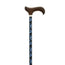 García 1880 Muletilla Extensible, Noir, Est. fleurs bleues, P en bois