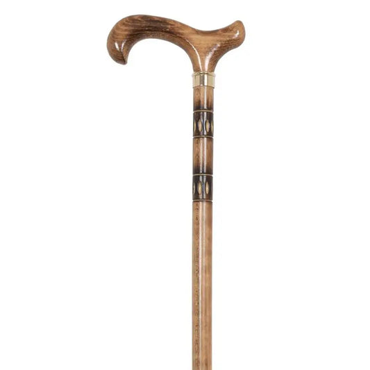 Garcia 1880 Muletilla en hêtre flammé avec poing en bois Drawing Derby