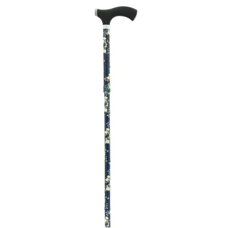 Garcia 1880 Béquille de poing pliable à toucher doux Noir, fleurs bleues