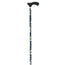 Garcia 1880 Béquille de poing pliable à toucher doux Noir, fleurs bleues