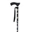 Garcia 1880 Béquille de poing pliable à toucher doux Noir, fleurs blanches