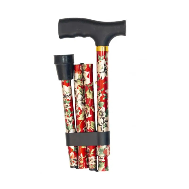 García 1880 Muletilla Plegable Pleggable Fleurs rouges Poing en plastique