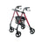 Déambulateur Garcia 1880 en aluminium avec siège réglable en hauteur (rouge)