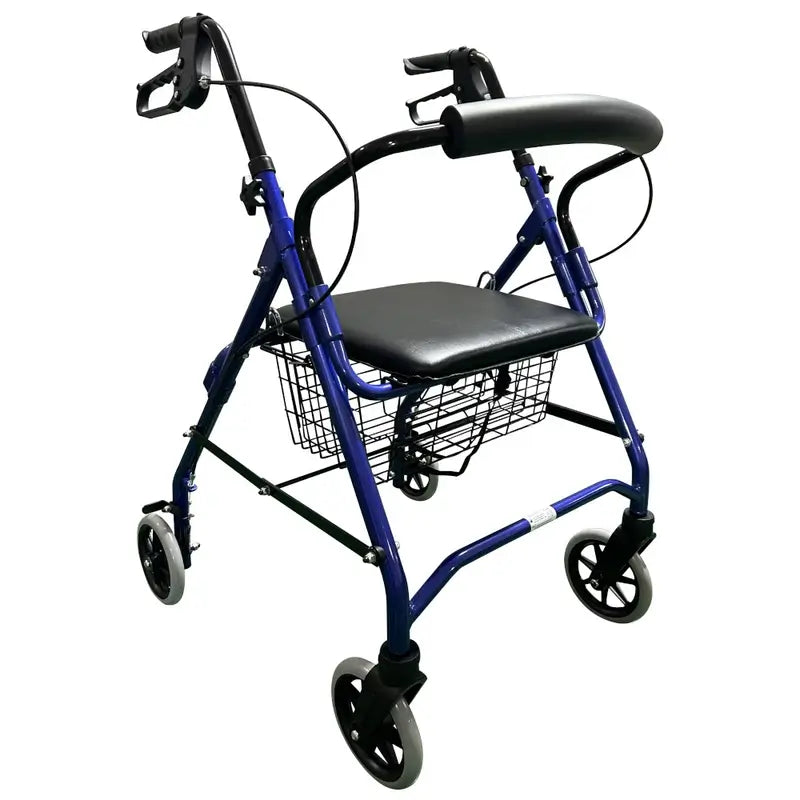 Déambulateur Garcia 1880 en aluminium avec freins (bleu)
