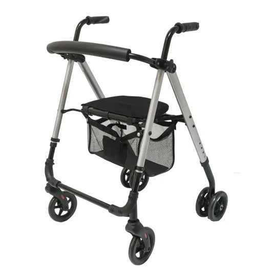 García 1880 Rollator Aluminium Freins à pression New Style (Gris)