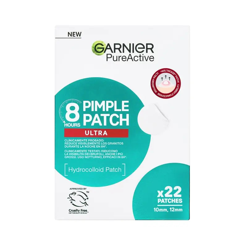 Garnier Anti-Acne Pureactive 8H Pimple Patch Ultra , 22 unités