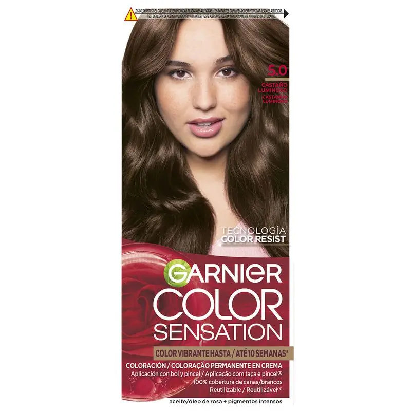 Garnier Color Sensation Permanent Cream Colour 5.0 Brown