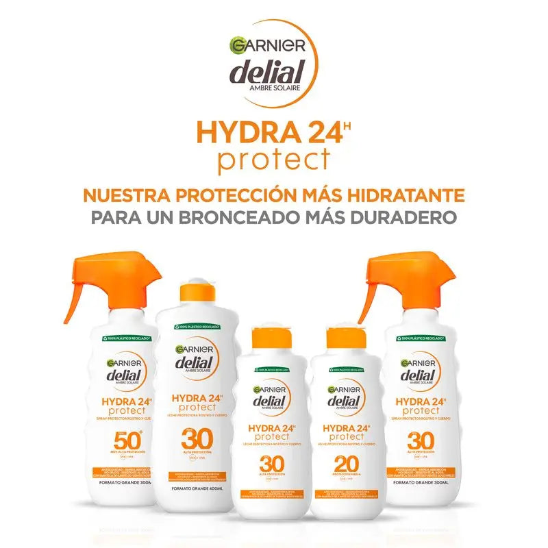 Garnier Delial Hydra 24H Protect Lait Protecteur Visage et Corps Spf 20, Peau Douce et Hydratée 200Ml