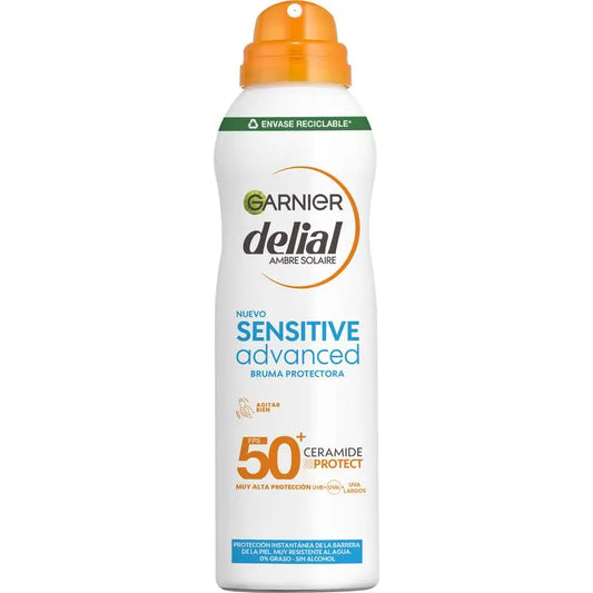 Garnier Delial Sensitive Advanced Ip50+ Mist For Sensitive, Fair and Sun Intolerant Skin. Pédiatrique, 150 ml