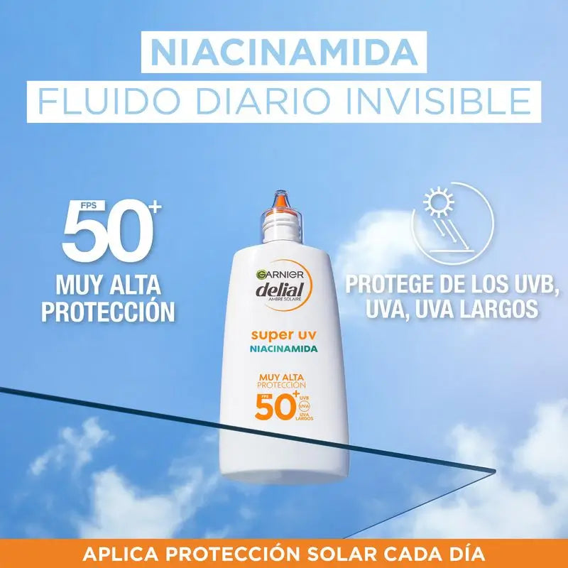 Garnier Delial Super Uv Niacinamide Fps50+ Crème Fluide Quotidienne Anti-Imperfection
