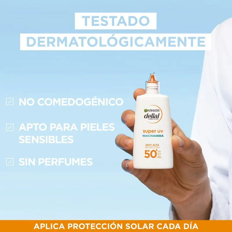Garnier Delial Super Uv Niacinamide Fps50+ Crème Fluide Quotidienne Anti-Imperfection
