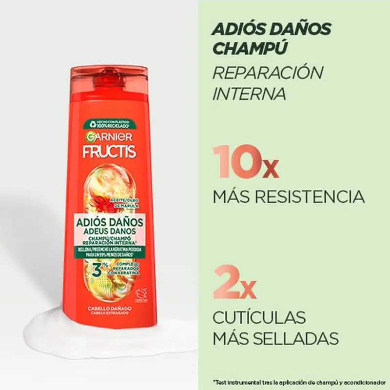 Garnier Fructis Shampooing Goodbye Damage à l'huile de marula pour cheveux abîmés 380Ml
