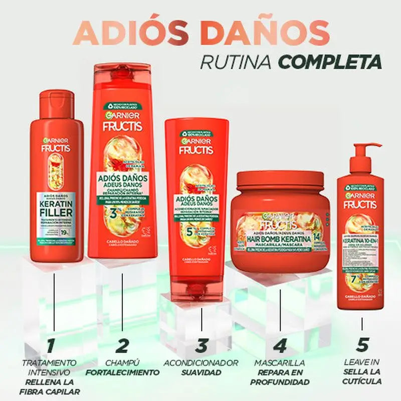 Garnier Fructis Shampooing Goodbye Damage à l'huile de marula pour cheveux abîmés 380Ml