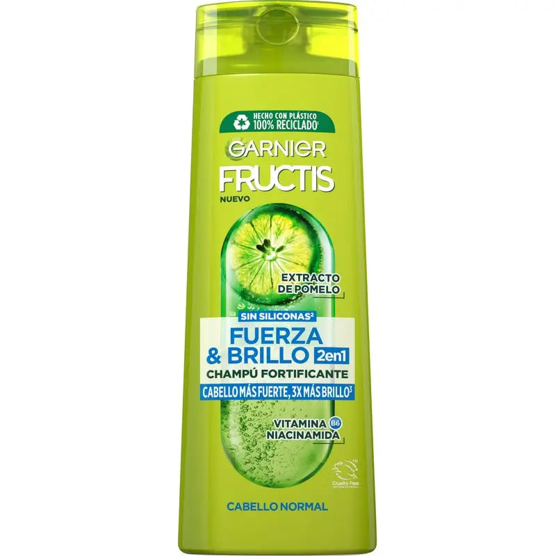 Garnier Fructis Shampooing Strength & Shine 2 In 1 pour cheveux normaux - 380 Ml