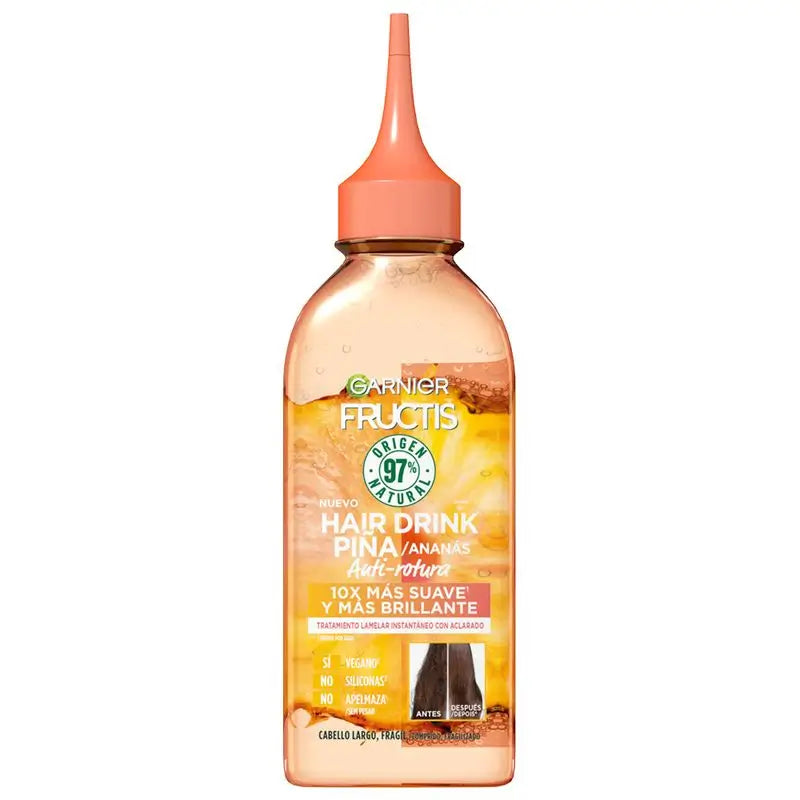 Garnier Fructis Hair Drink Pineapple Anti-Breakage. Cheveux 10X plus doux, plus brillants et sans frisottis, 200 ml