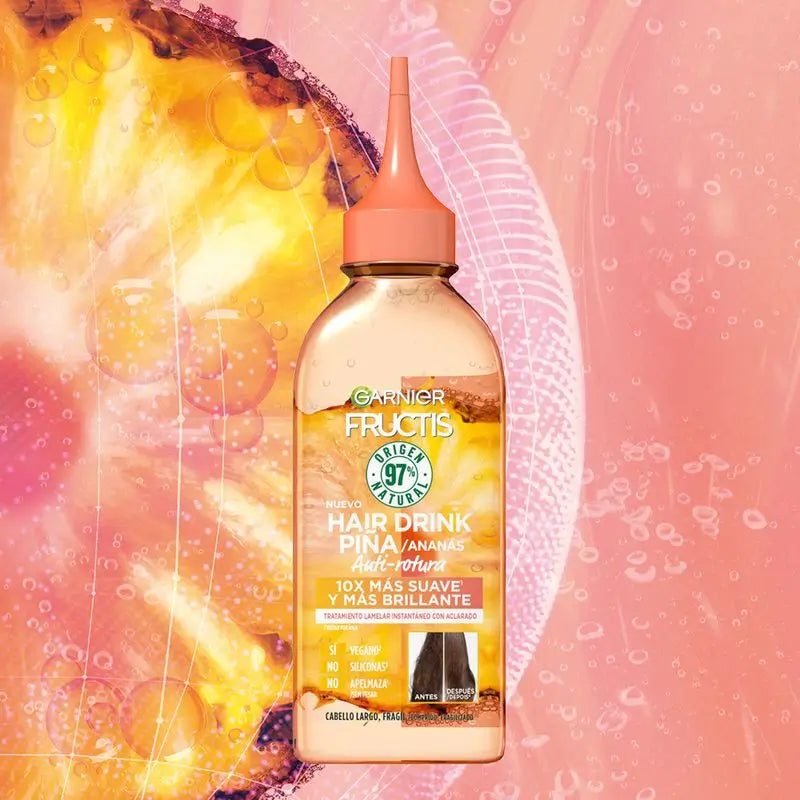Garnier Fructis Hair Drink Pineapple Anti-Breakage. Cheveux 10X plus doux, plus brillants et sans frisottis, 200 ml