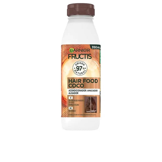 Garnier Fructis Hair Food Conditionneur lissant à la noix de coco 350ml Pour cheveux secs et crépus