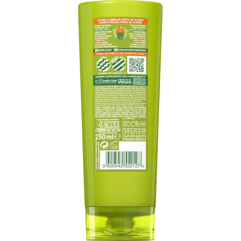 Garnier Fructis Smooth & Shine Conditioner Cheveux lisses, rebelles ou difficiles à lisser 250 ml